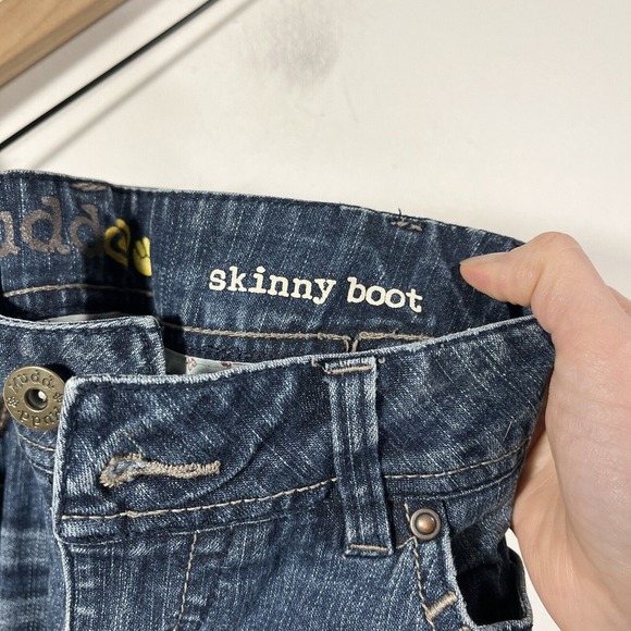 Mudd Skinny Boot Dark Wash Denim Jeans Women's Juniors Size 3 - Picture 8 of 12